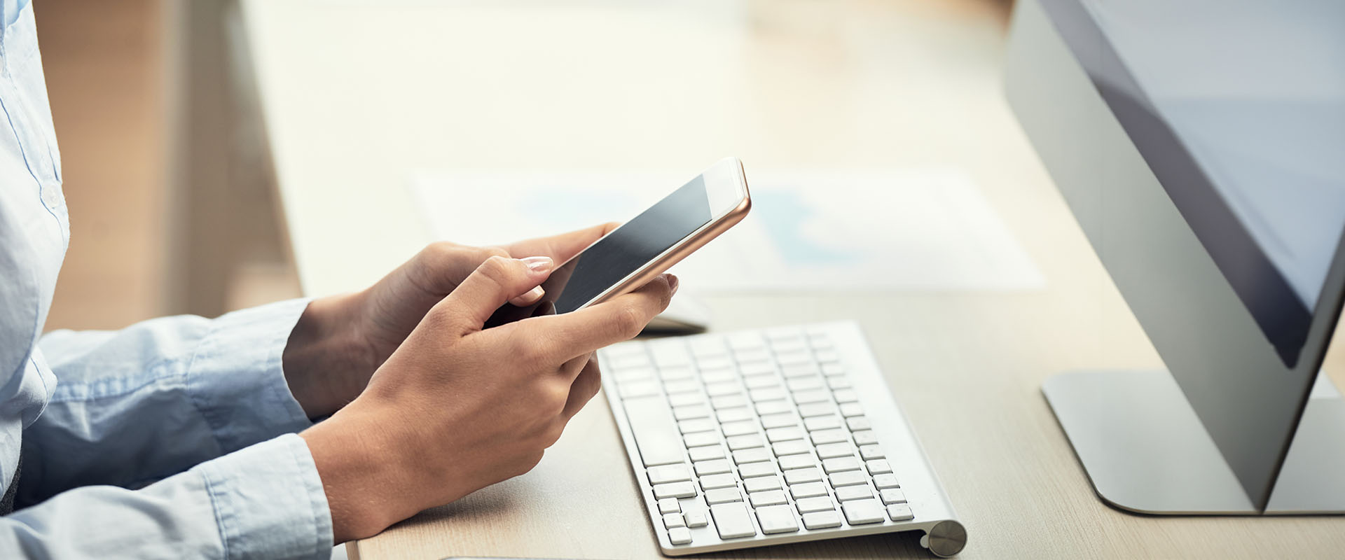 Man working on his mobile